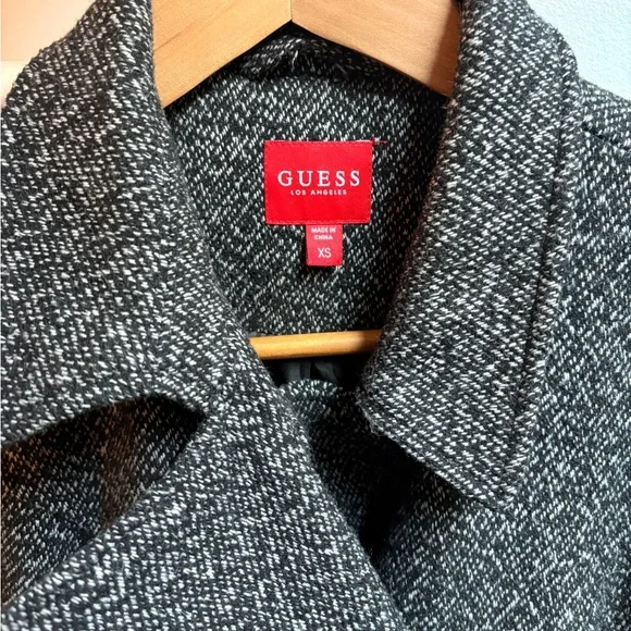 Guess Women's XS Black Double-Breasted Coat - Picture 3 of 7